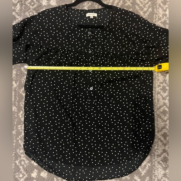 Max Studio Black Polka Dot Women's Top size M (i130) - Picture 11 of 12